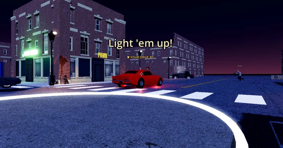 Hood Warfare drive-by car rolling through the block